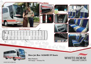 White horse bus